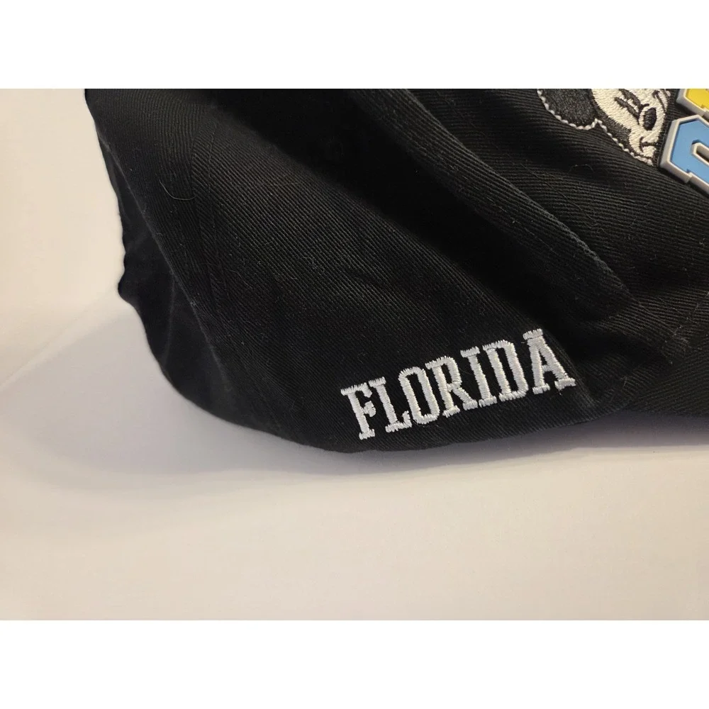 Disney Cap Mickey Mouse & Friends Black Adjustable Colorful Hat Florida Baseball